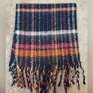 BCBGeneration Pashmina Warm Blue Plaid Scarf  NWOT